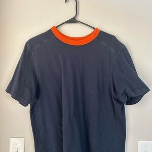 Abercrombie & Fitch Blue and Orange Short Sleeve Tee